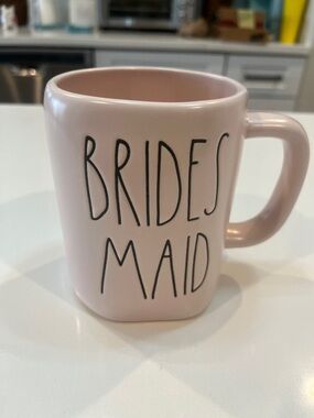 Rae Dunn Pink 'BRIDESMAID' Ceramic Mug